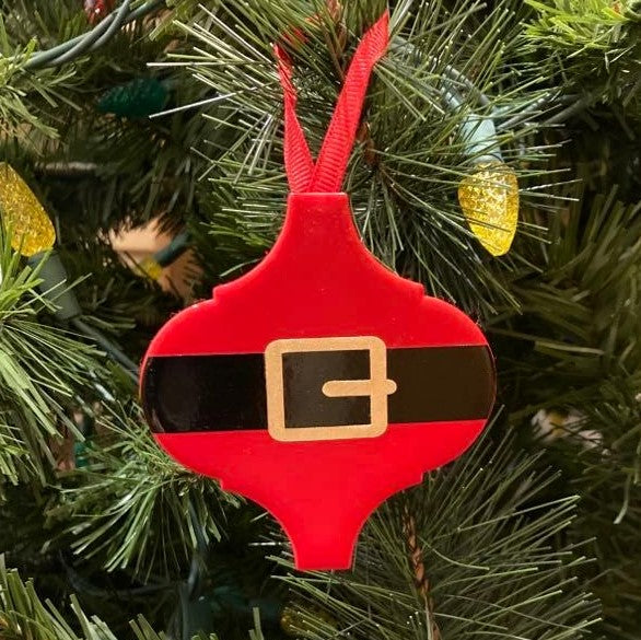 Arabesque Christmas Ornaments, Ceramic, Santa Suit
