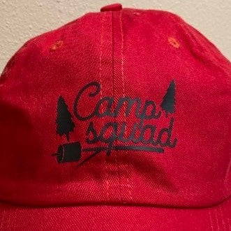 Camp Squad Baseball Cap, Multiple Colors Available, red