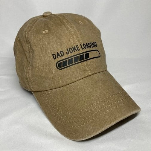 Dad Joke Loading Baseball Cap, Light Brown