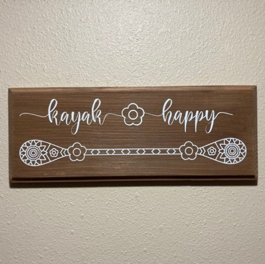 Kayak Sign, Wood