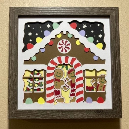 Gingerbread House Shadow Box