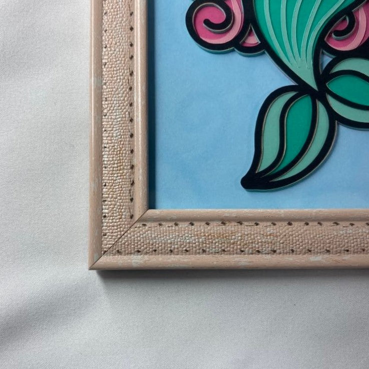 Mermaid layered art, frame