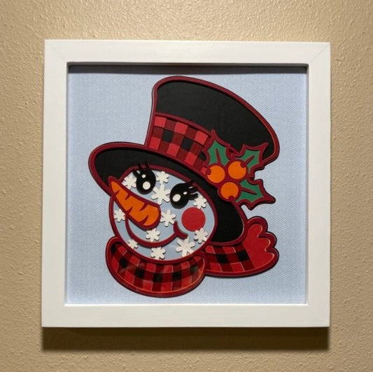 Snowman, layered art