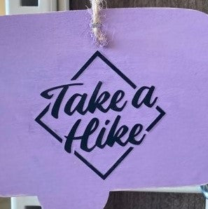 Wooden Camper, Two Sided- Happy Campers/Take a Hike, Multiple Colors Available, Back side
